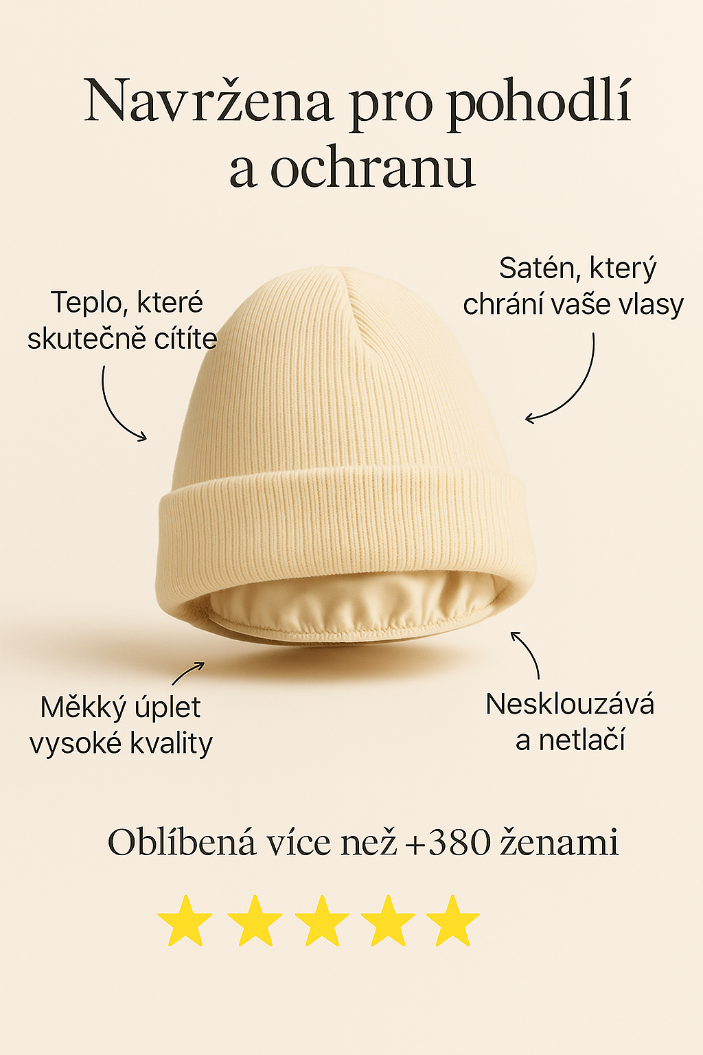 Zimní Čepice S Podšívkou