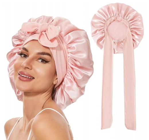 Saténový turbán na spaní proti krepatění